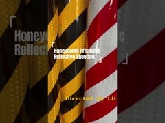 Lembar reflektif kristal kisi prismatik tahan air untuk pita peringatan penghalang kendaraan