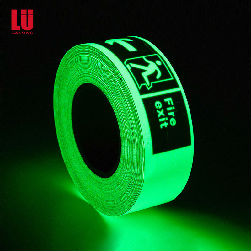 Custom Waterproof Glow In The Dark Tape Sticker Untuk Lantai Tangga Tanda Keluar Darurat