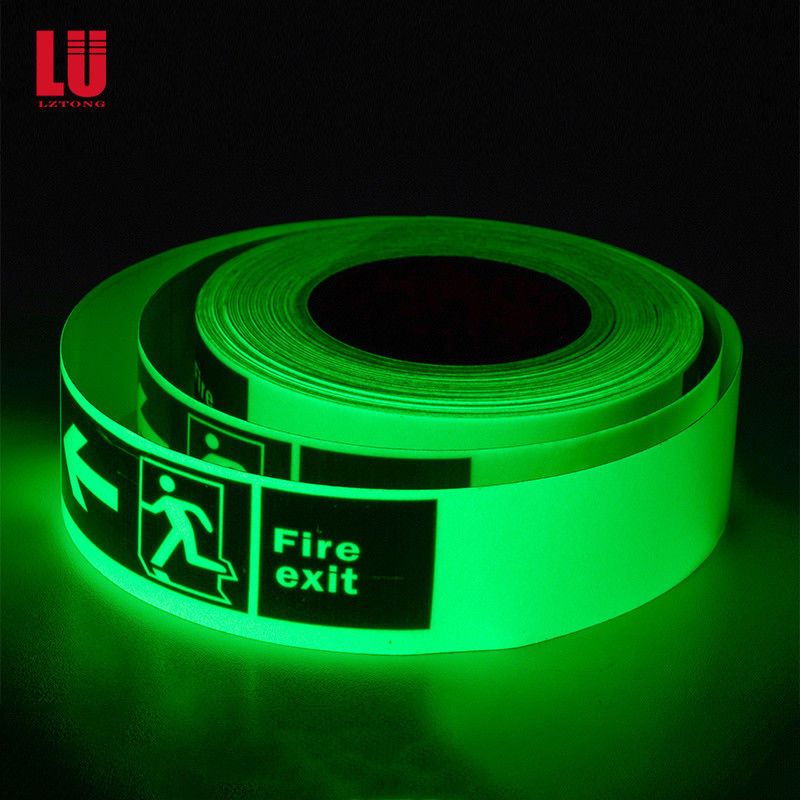 Custom Waterproof Glow In The Dark Tape Sticker Untuk Lantai Tangga Tanda Keluar Darurat