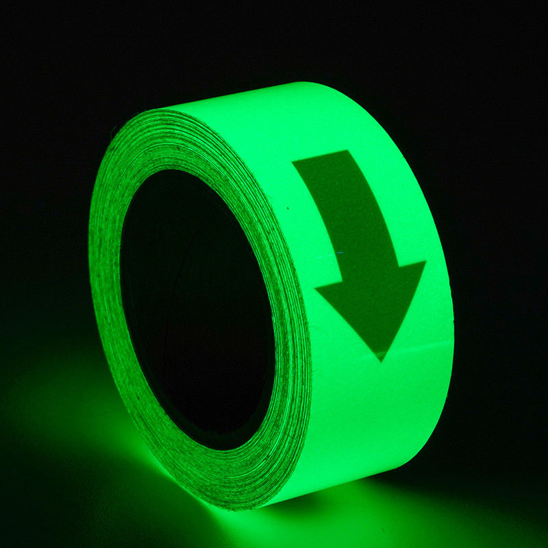 Self Adhesive Permanent Glow In The Dark Tape Vinyl Strip untuk dinding langit-langit