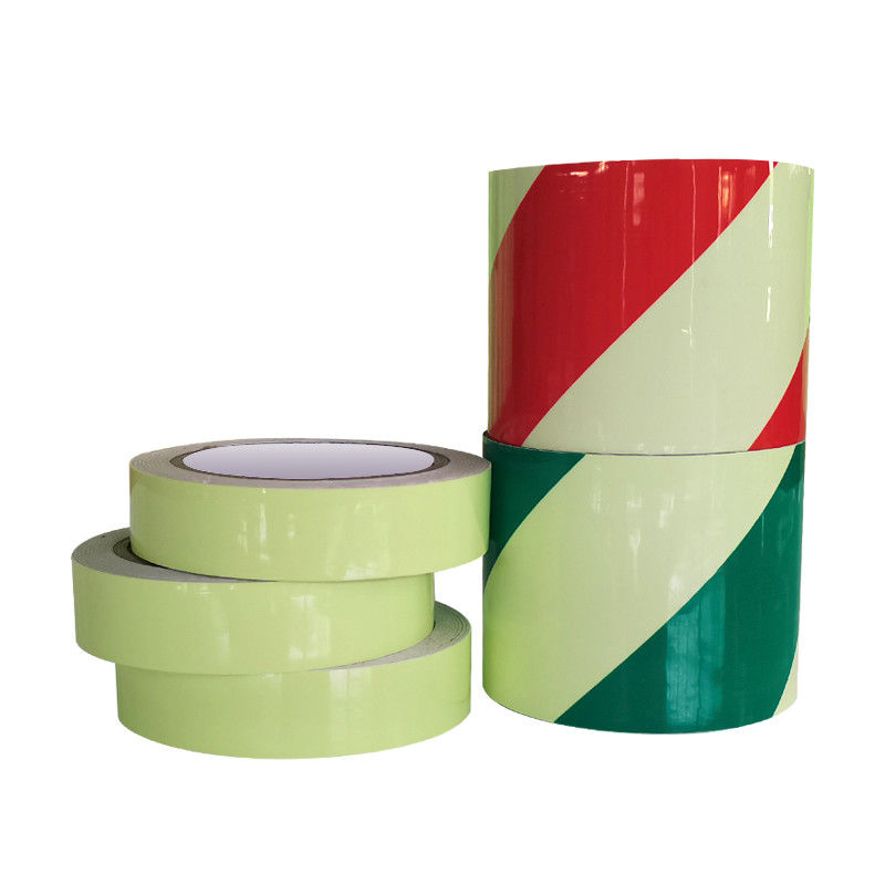 Bahan PVC yang dapat dicetak 6-8H Tape Glow In The Dark Untuk Tanda Keluar