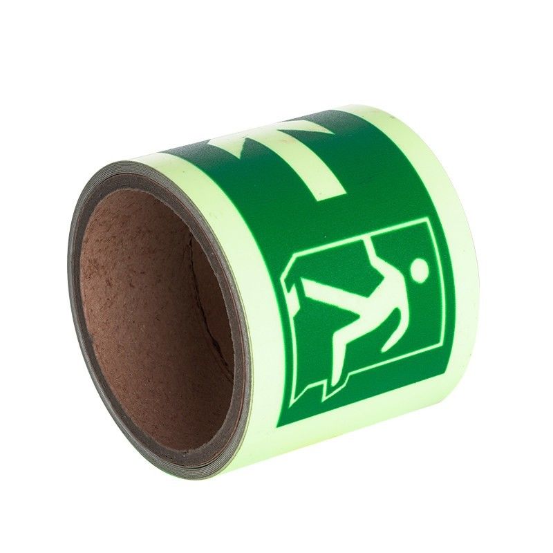 Custom PVC PET Acrylic Glow In The Dark Tape Luminescent Vinyl Sticker Untuk Tanda Keamanan