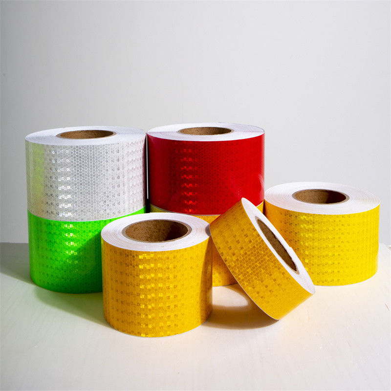 Custom PVC Crystal Lattice Truck Reflective Radium Tape Sticker Putih Kuning Merah Hijau Biru