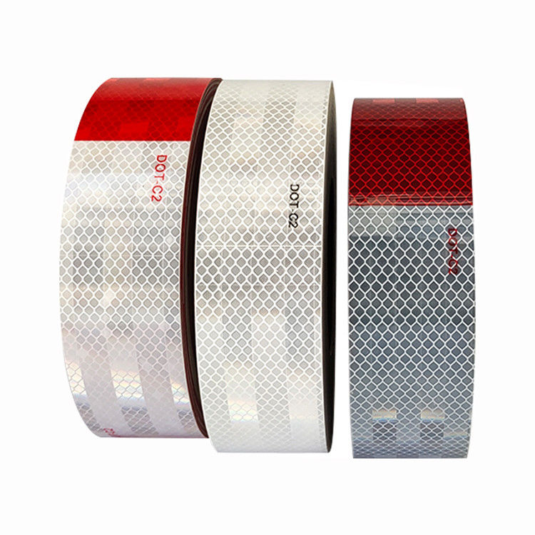 Custom 2 inci * 150 kaki Retro DOT C2 Reflective Tape Sticker Untuk Truk Truk