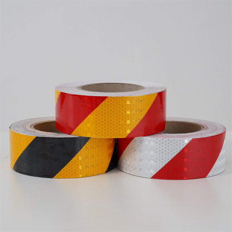 Crystal Grid Reflective Film Stickers Adhesive Lattice Reflective Vinyl untuk Tanda Peringatan Jalan