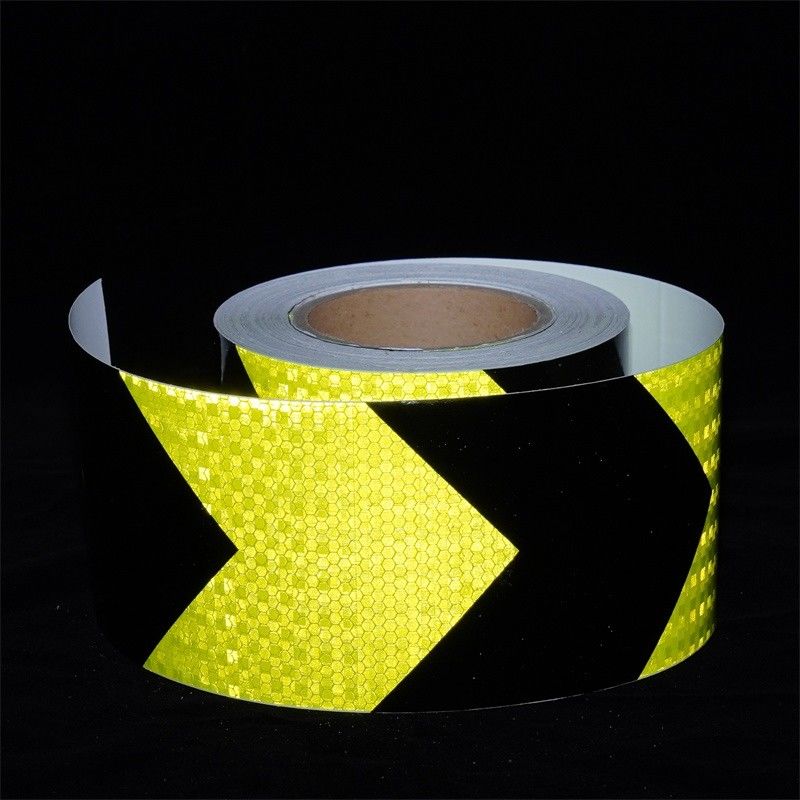 Tulang Putih Lem Kristal Warna PVC Lattice Reflektif Film Sepeda Outline Tanda Peringatan Sticker Reflective Tape