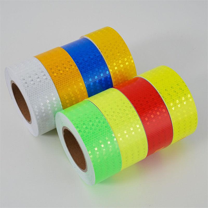 Custom PVC Crystal Lattice Truck Reflective Radium Tape Sticker Putih Kuning Merah Hijau Biru