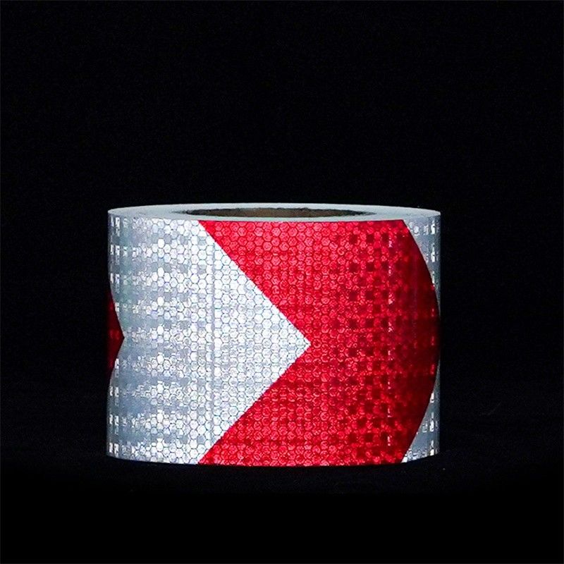 Crystal Grid Reflective Film Stickers Adhesive Lattice Reflective Vinyl untuk Tanda Peringatan Jalan