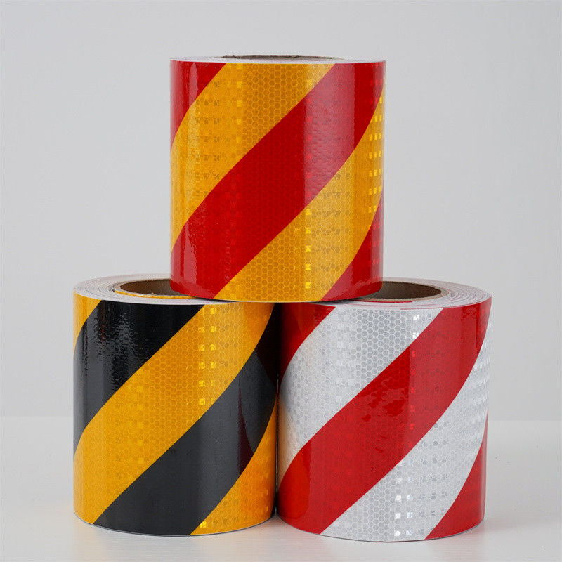 Conspicuity Reflective Warning Tape Sticker Biokolor Hitam Dan Kuning
