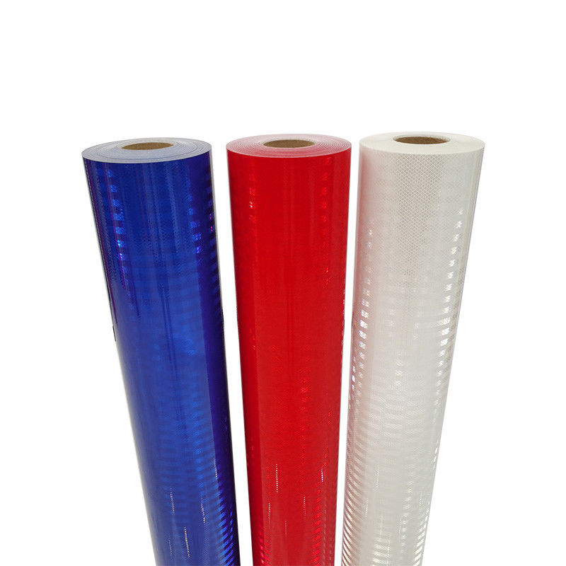 1.22*45.72m Merah / Hijau / Biru / Putih / Emas Kuning HIP / EGP / Diamond Grade Reflektif Sheet Untuk Traffic Safety Sign