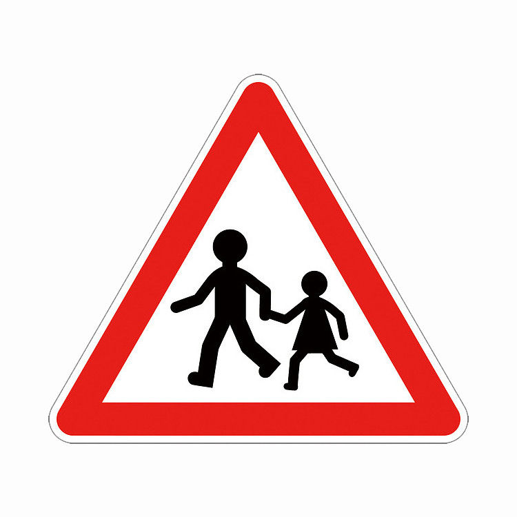 Custom Aluminium Metel Reflektif Traffic Stop/Slow Road Sign Train Construction Traffic Warning Signs