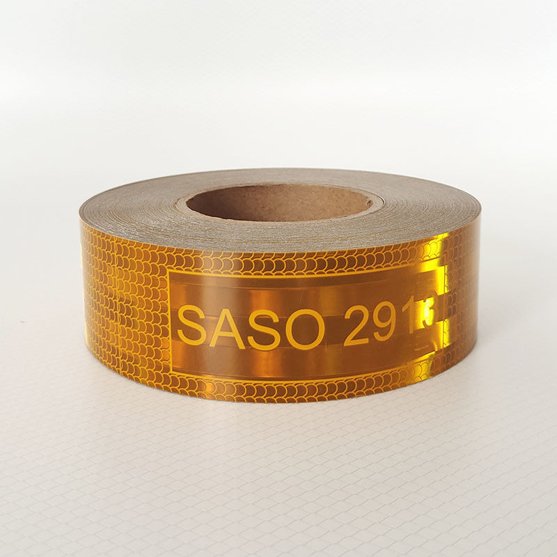 5cm 7.5cm 10cm Kuning Metallized Akrilik SASO 2913 Konspicuity Reflective Tape