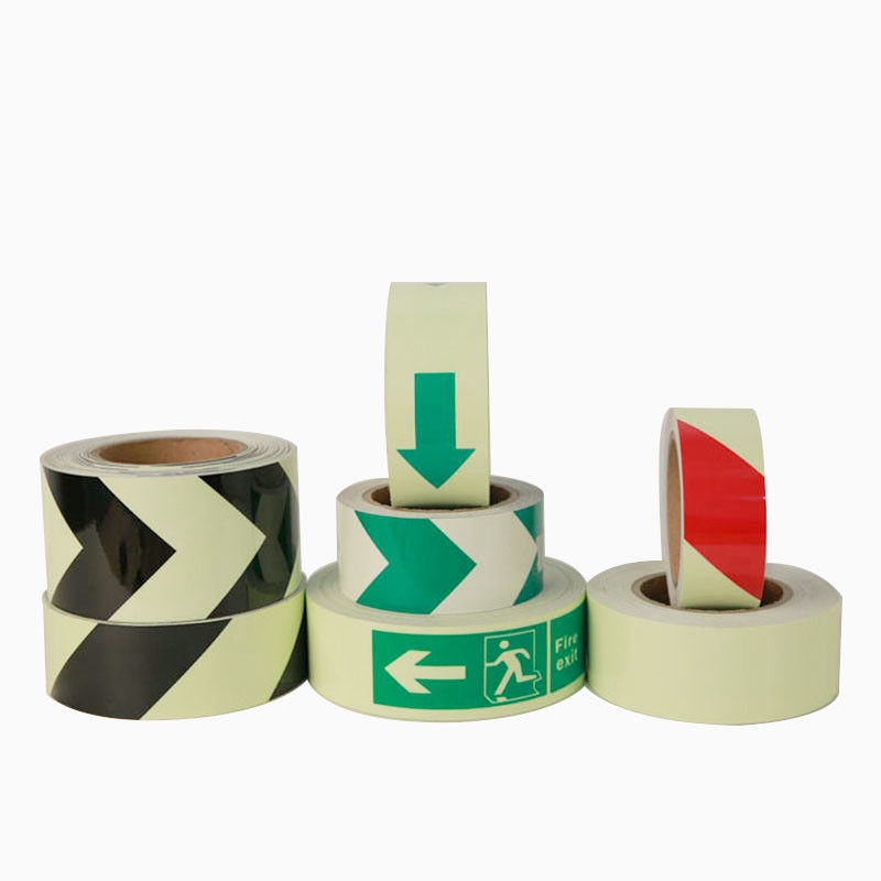 Bahan PVC yang dapat dicetak 6-8H Tape Glow In The Dark Untuk Tanda Keluar