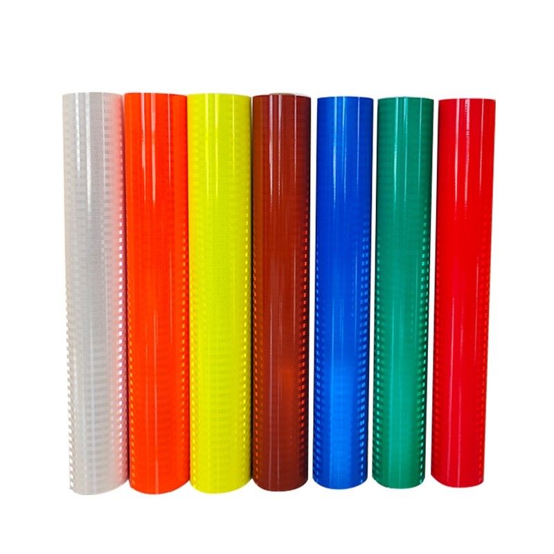 Sampel gratis Tipe III Tanda Jalan Self Adhesive HIP Lembaran Film Reflektif Vinyl Roll