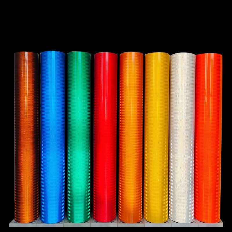 Sampel gratis Tipe III Tanda Jalan Self Adhesive HIP Lembaran Film Reflektif Vinyl Roll
