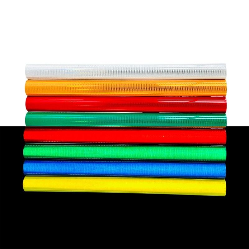 1.22 X 45.7m Berlian Berkualitas Tipe Micro Prismatic Reflective Sheet Untuk Produk Keamanan