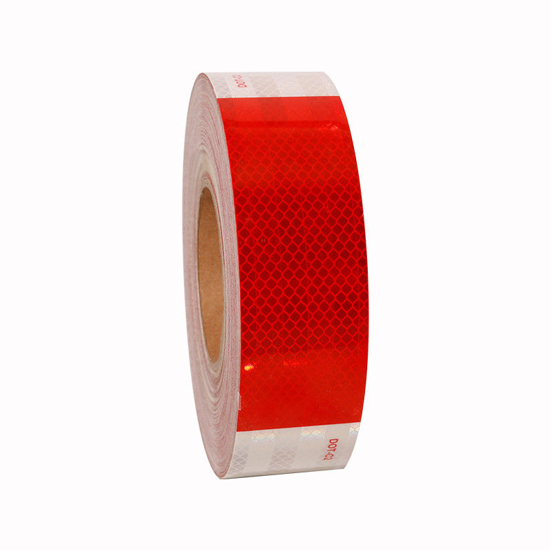 Tape radium reflektif perekat sensitif tekanan agresif DOT C2 stiker reflektif untuk kendaraan