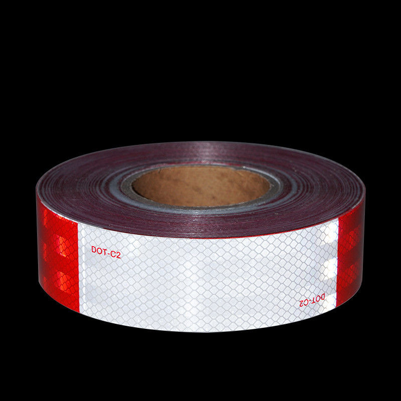 DOT-C2 Waterproof Reflective Safety Tape in Red and White Conspicuity Adhesive for Trailers Traffic Signs Produk