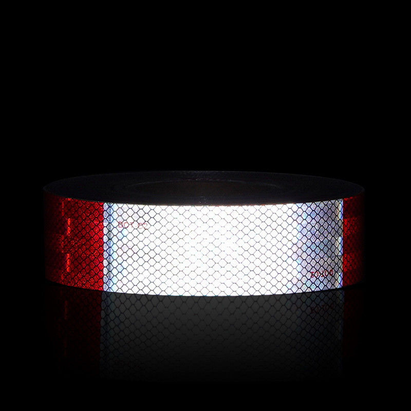 LU Keamanan Lalu Lintas DOT-C2 SertifikatReflective strip material PET Red white checkered warningfor Vehicle/Truck/Trailer