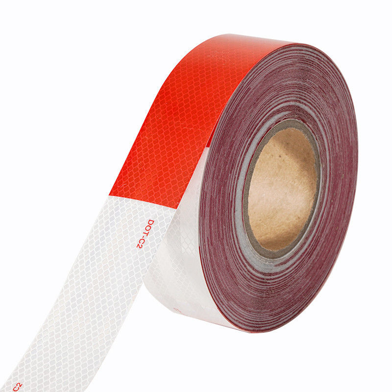 DOT-C2 Waterproof Reflective Safety Tape in Red and White Conspicuity Adhesive for Trailers Traffic Signs Produk