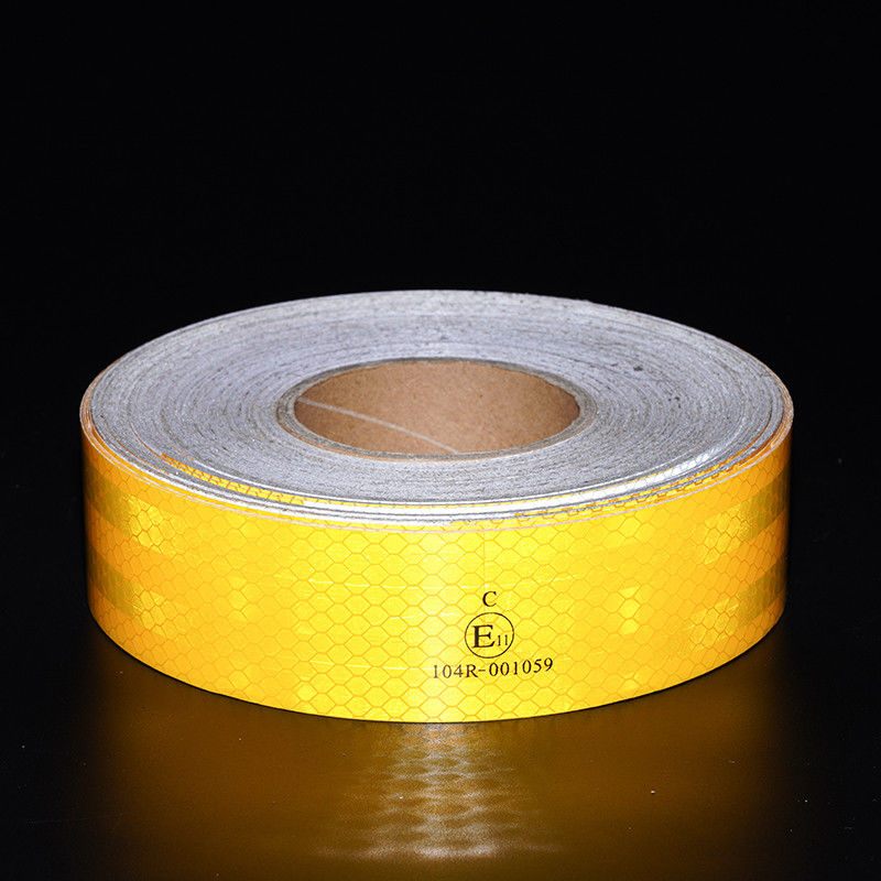 2 In*150 Ft White Yellow Red Radium Roll  ECE 104r Prismatic Reflective Tape For Vehicles