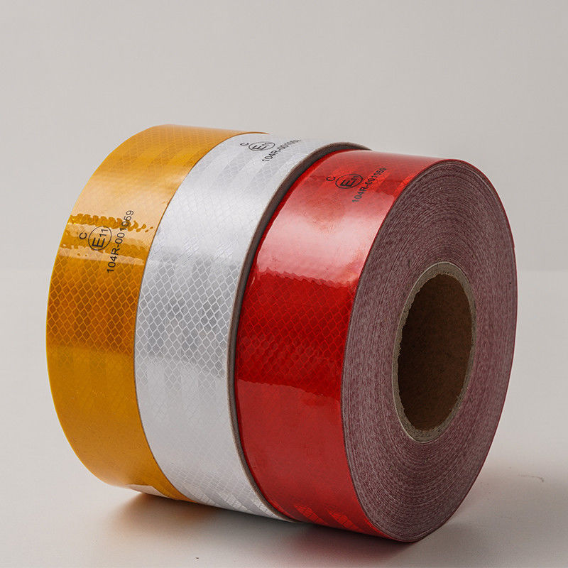 LU Pabrik Grosir Perekat Waterproof DOT C2 merah dan putih Truk Trailer Safety Retro ECE 104r Cinta Reflectiva Reflective Tape