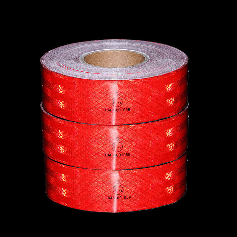 LU Pabrik Grosir Perekat Waterproof DOT C2 merah dan putih Truk Trailer Safety Retro ECE 104r Cinta Reflectiva Reflective Tape