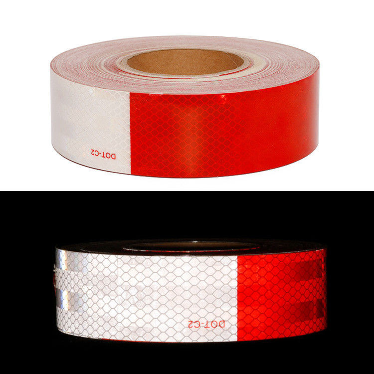 Trailer Reflective Tape Outdoor DOT C2 Reflector Tape 2 Inch X 150 Feet Waterproof putih dan merah