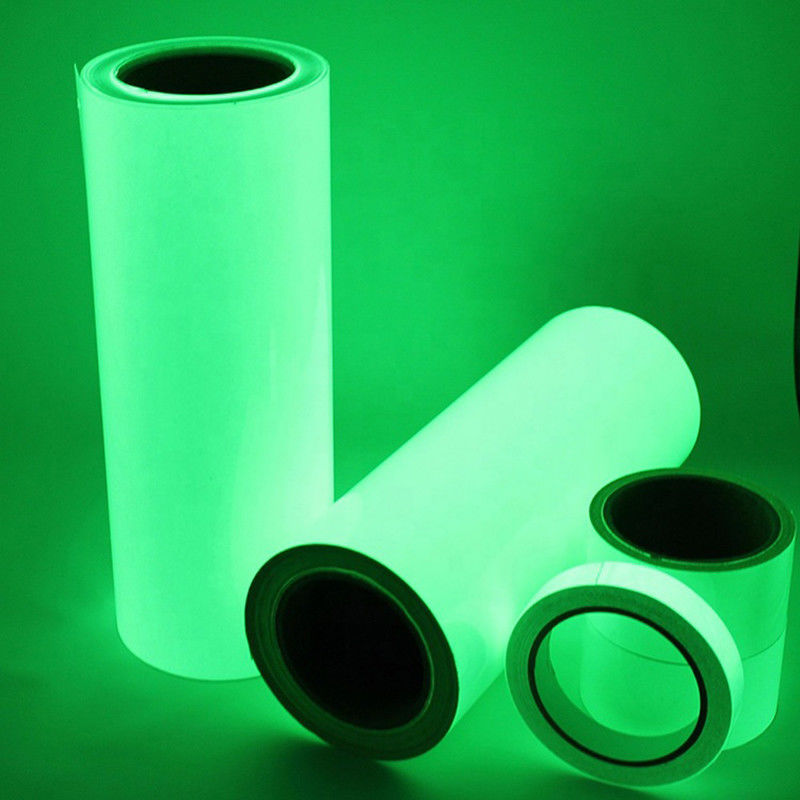 Film fotoluminesen yang dapat dicetak 1.24X45.7m Glow in The Dark Tape Luminous Untuk Peringatan