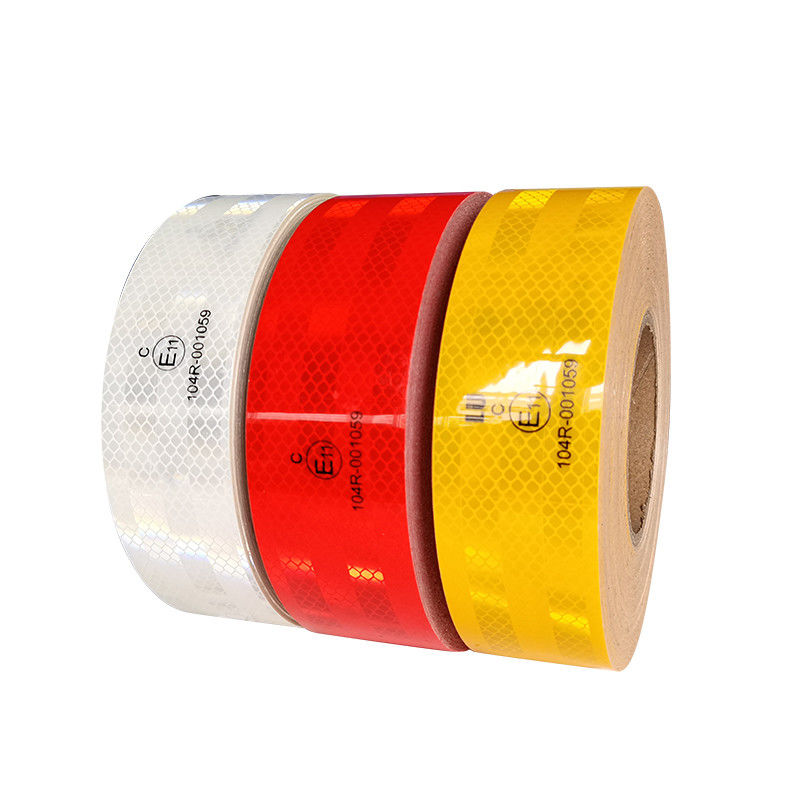 Waterproof Reflective Safety Tape 2 Inch Wide 150Ft Length-Merah, Putih & Kuning untuk Truk