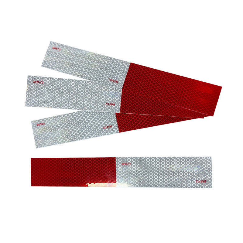 Red White DOT-C2 Disetujui Reflective Safety Tape Self Adhesive untuk Kendaraan Truk