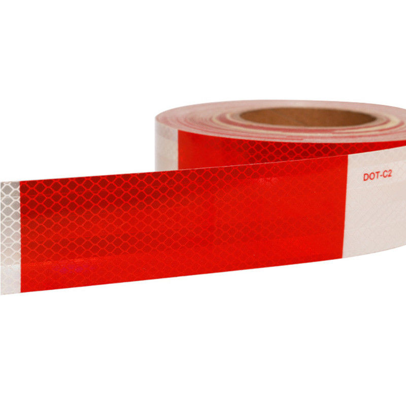High Intensity Reflective Vinyl 10 Tahun Red White Dot-C2 Reflective Tape Conspicuity Tape Untuk Truk