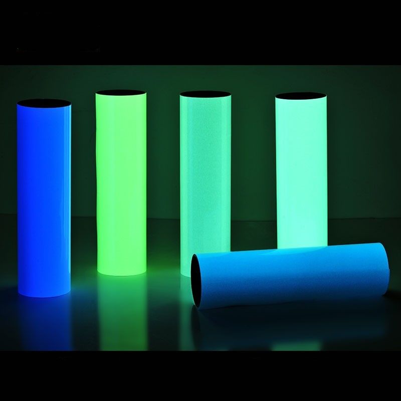 PVC Night Glow in Dark Photoluminescent Vinyl Self-Adhessive Safety Warning Tanda Cetak Malam bercahaya bersinar