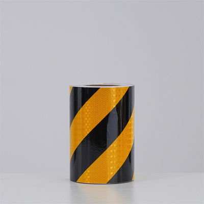 Harga yang bagus PVC Crystal Lattice Reflective Film Dual Color Reflective Warning Tape Untuk Keamanan Jalan on line