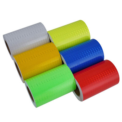 Harga yang bagus Pita Peringatan Konspikuitas Reflektif Kisi Kristal PVC untuk Penandaan Keselamatan on line