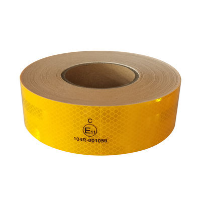 Harga yang bagus Kuning Conspicuity Prismatic ECE Reflective Tape Resistance Scratch on line