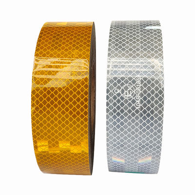 Harga yang bagus Metal Aluminized ECE Reflective Tape Merah Kuning Putih Untuk Trailer on line