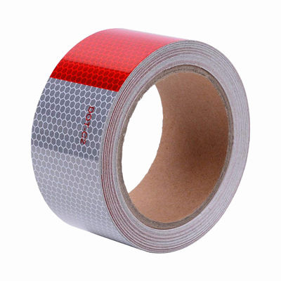 Harga yang bagus PET Microbeads DOT Reflective Tape Sticker Untuk Truk Mobil on line