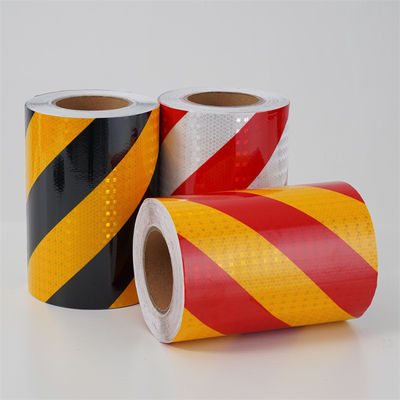 Harga yang bagus PVC Radium Adhesive Reflective Strip Reflector Sticker Kuning Dan Merah on line