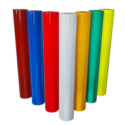 Harga yang bagus Outdoor Fluorescent Kuning Reflektif Vinyl Permanen Resistant Dampak on line