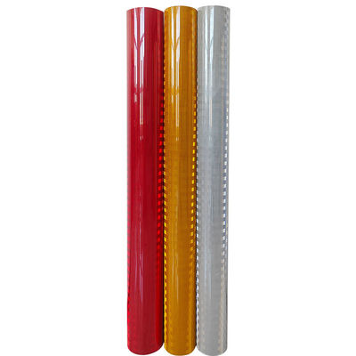 Harga yang bagus Aluminium Merah Putih Prismatic Reflektif Sheet Vinyl Film Intensitas Tinggi on line