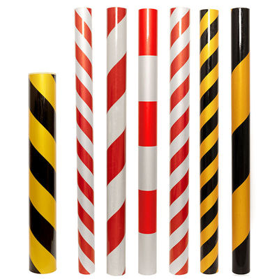 Harga yang bagus Self Adhesive Chevron Reflective Vinyl Film Sheet Vinyl Roll Kelas Iklan on line