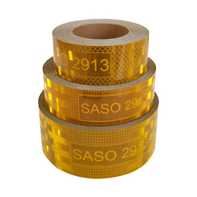 Harga yang bagus Outdoor SASO 2913 pita reflektif Kuning Oranye OEM on line
