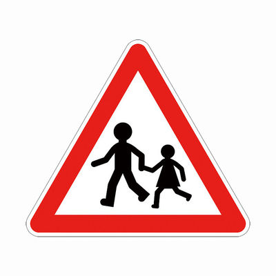 Harga yang bagus Custom Aluminium Metel Reflektif Traffic Stop/Slow Road Sign Train Construction Traffic Warning Signs on line