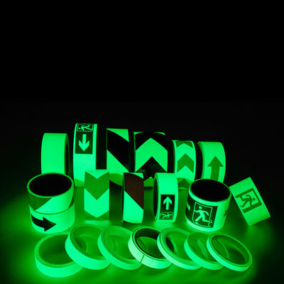 Harga yang bagus Custom Luminous Film Photoluminescent Tape Self Adhesive Glow in the Dark Warning Tape on line
