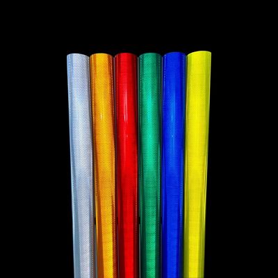 Harga yang bagus Film lembaran reflektif berukuran berlian prismatik mikro Vinyl untuk peringatan keselamatan on line