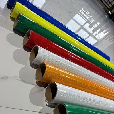 Harga yang bagus 10 Tahun Vinyl Reflektif Berwarna Fluoresen Berkualitas Berlian untuk Tanda Lalu Lintas Jalan Raya on line