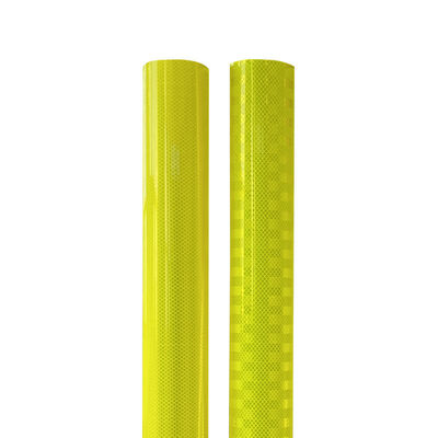 Harga yang bagus Fluoresen Warning Kuning Conspicuity Reflektif Sheet untuk Bus Sekolah on line