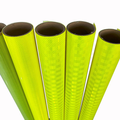 Harga yang bagus 10 Tahun Intensitas Tinggi Prismatik HIP Fluoresen Kuning Hijau Reflective Vinyl on line