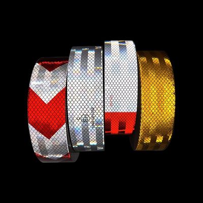 Harga yang bagus Waterproof Reflective Warning Sticker Merah Dan Putih Self Adhesive Conspicuity Tape Untuk Truk on line